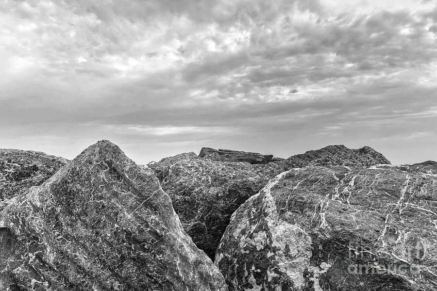 Nature Photograph - Rocks in Monochrome. by Eleni Synodinou
