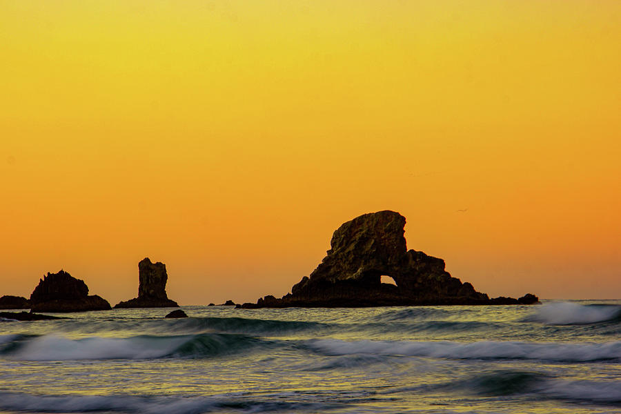 Rocks near Indian beach Oregon coast  Photograph by Jeff Swan