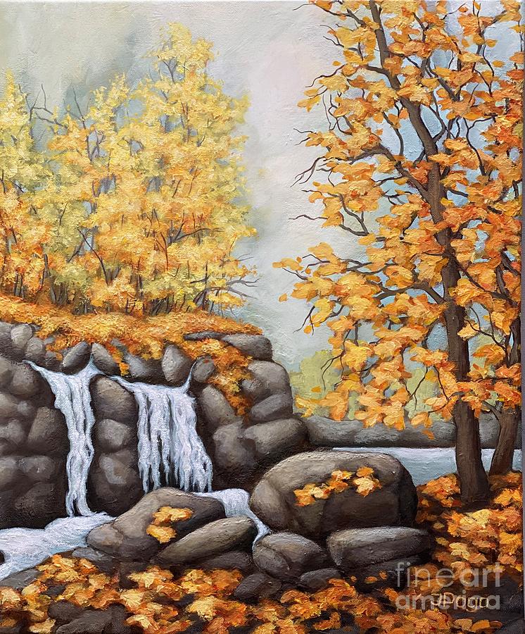 Rocks of gold Painting by Inese Poga