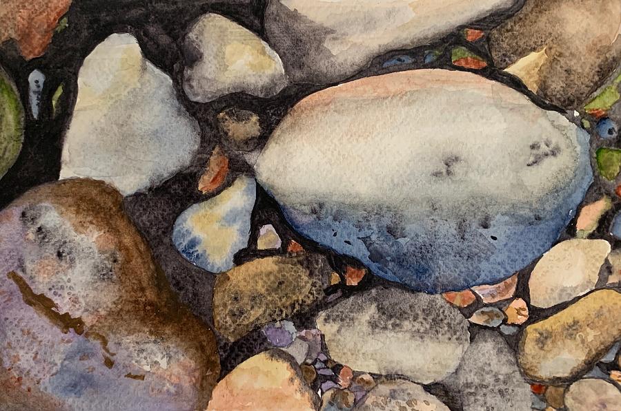Rocks Of Many Painting by Inez Ellen Titchenal
