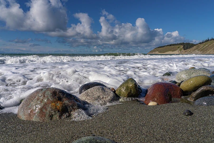 Rocks on a Beach Photograph by Gary Skiff