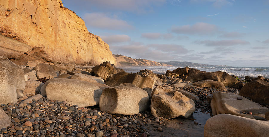 San Diego Photograph - Rocks on the Beach at Torrey Pines State Park by William Dunigan