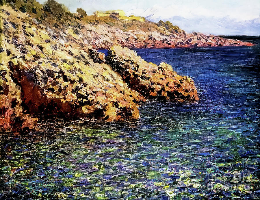 Rocks on the Mediterranean Coast by Claude Monet 1888 Painting by Claude Monet