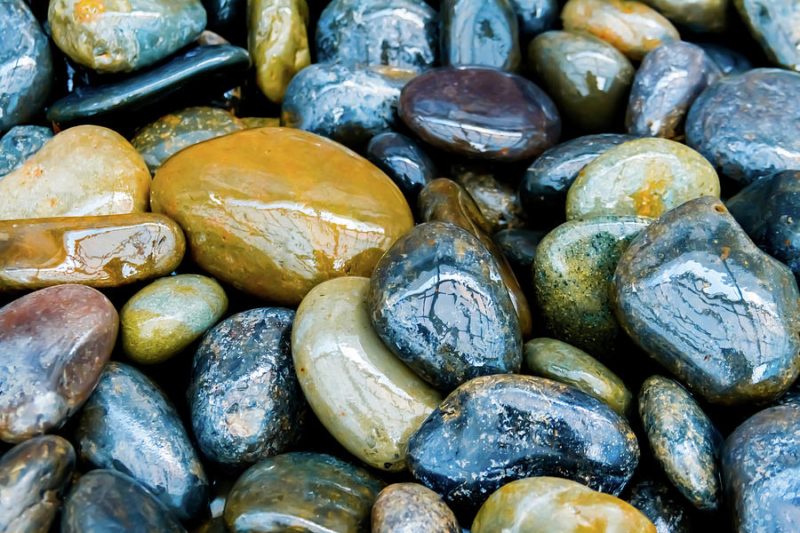 Natural River Rocks Abstract  Photograph by Terry Walsh