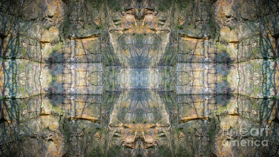 Rocks, water and symmetry 2 Digital Art by Adriana Mueller