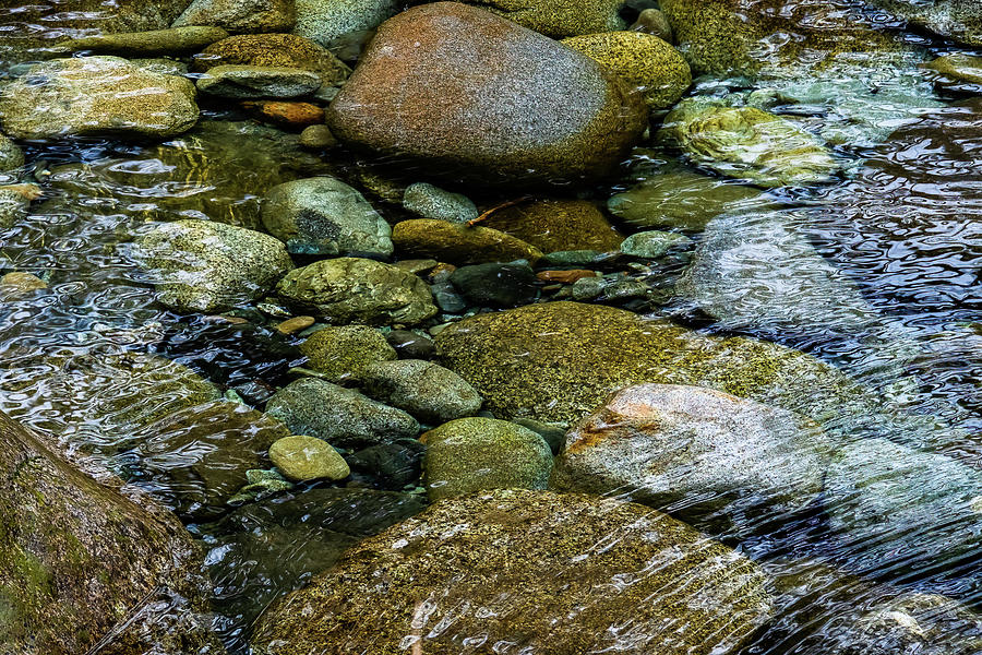 Rocks, Water, Ripples And Light Photograph