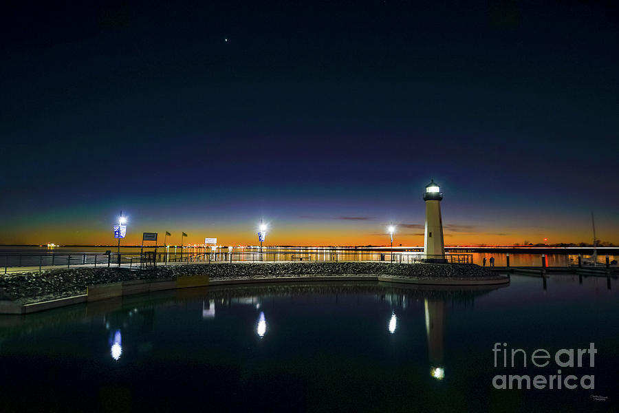 Rockwall Lighthouse Night Photograph by Jennifer White