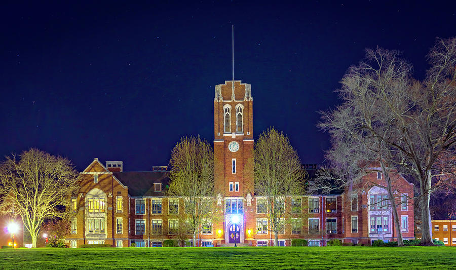 Rockwell Hall at Night Photograph by Jon Worthington - Fine Art America