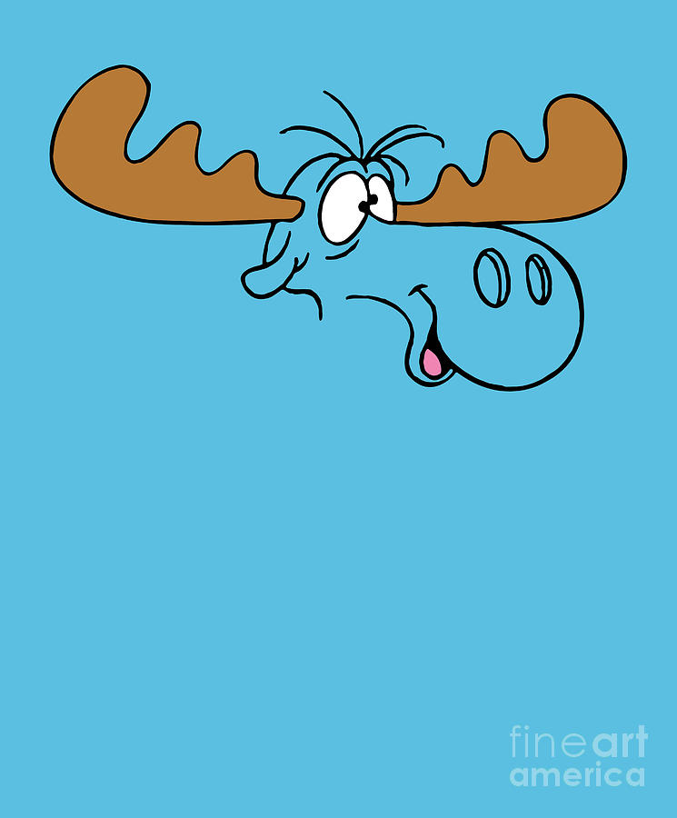 Rocky And Bullwinkle Bull Brains Digital Art by Sheryl D Simpson - Pixels