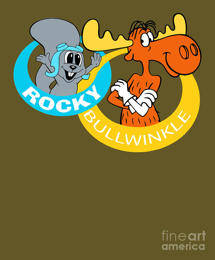 Rocky And Bullwinkle Smile Ring Logo Graphic Digital Art By Sheryl D 