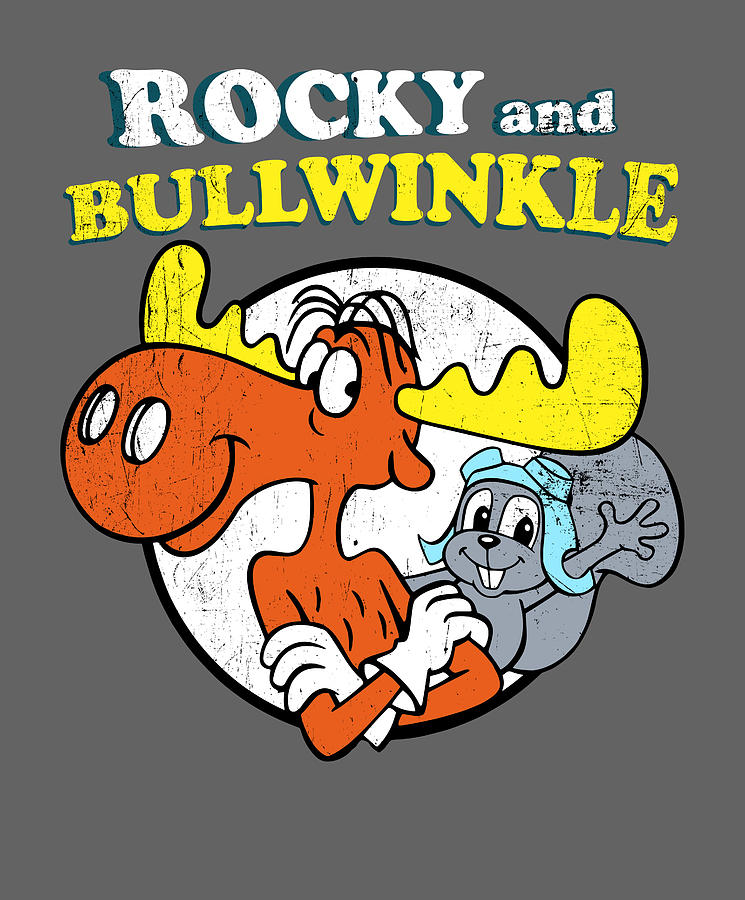 Rocky and bullwinkle Vintage Digital Art by Christine Varner - Fine Art ...