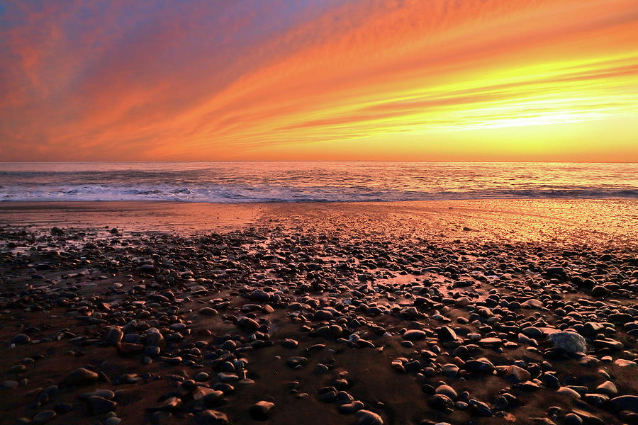 Rocky Beach Sunset Photograph by Gary Yost