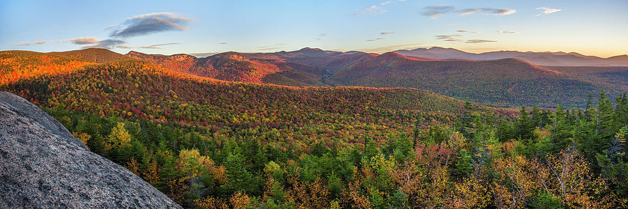 Rocky Branch Autumn Sunrise Panorama Photograph by White Mountain Images