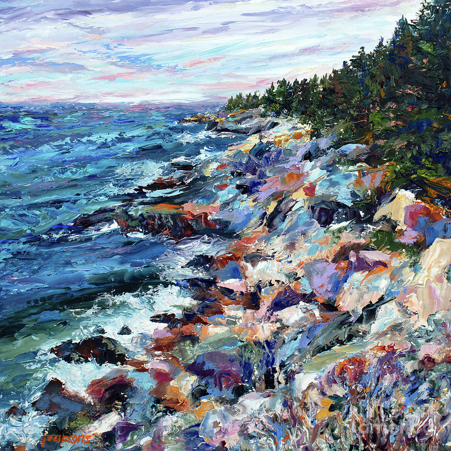 Acadia National Park Painting - Rocky Coast, Acadia National Park, Maine by Pamela Parsons