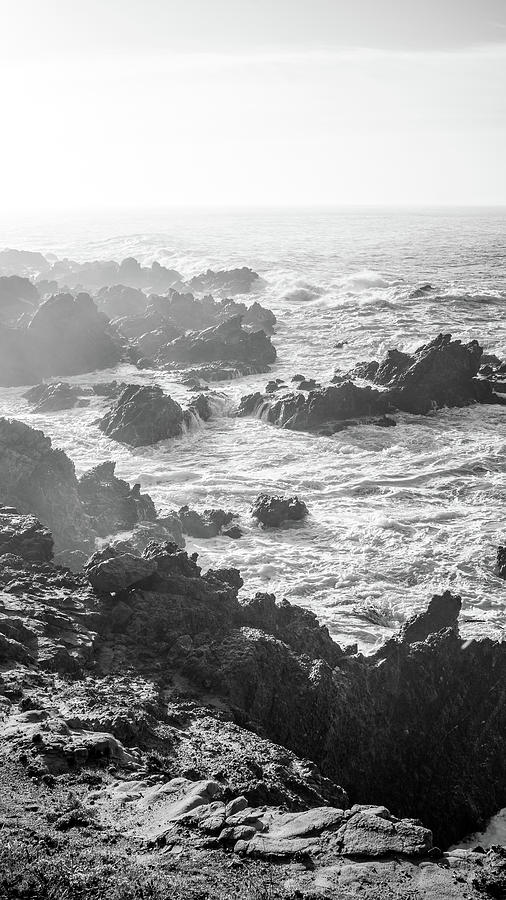 Rocky Coast in Stirring Seas Photograph by Mike Fusaro