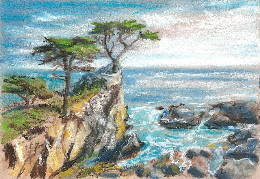 Rocky Coast. Monterey Pastel by Masha Batkova