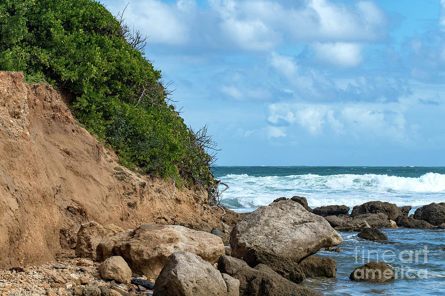 Rocky Coast of Playa Del Dorado, Puerto Rico Photograph by Beachtown Views