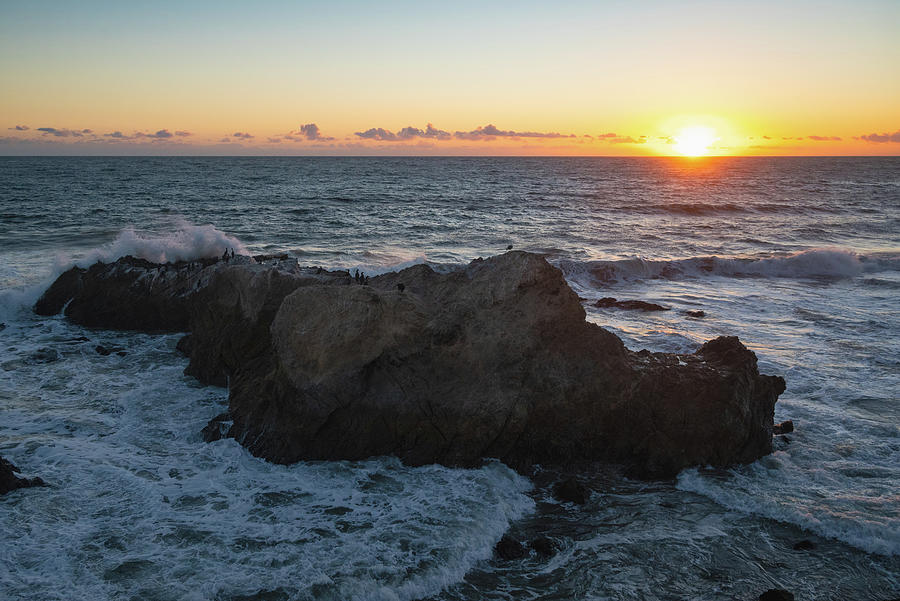 Rocky Coastline Sunset Photograph by Matthew DeGrushe