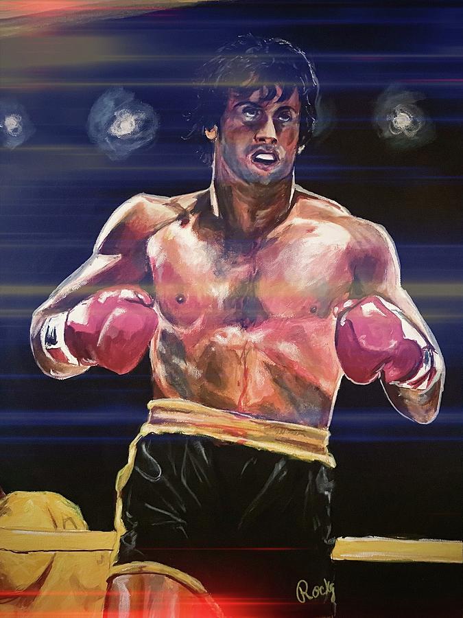 Rocky Painting - Rocky - Eye of the Tiger by Joel Tesch