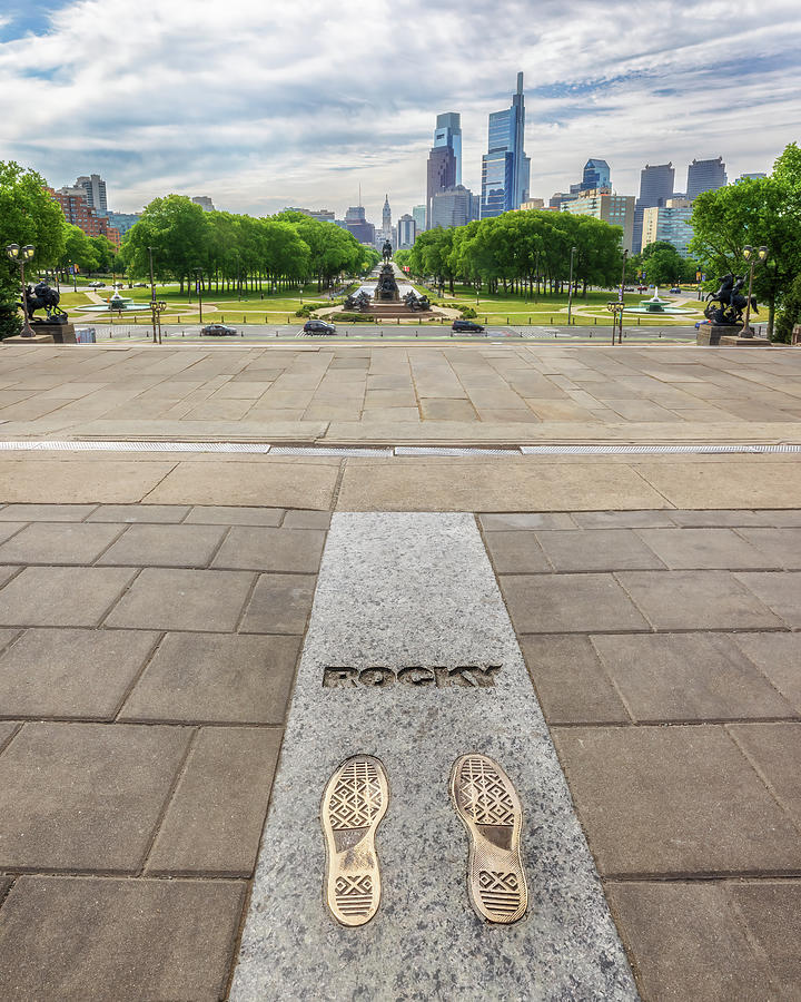 Rocky Footprints - Philadelphia Museum of Art Photograph by Susan Rissi Tregoning