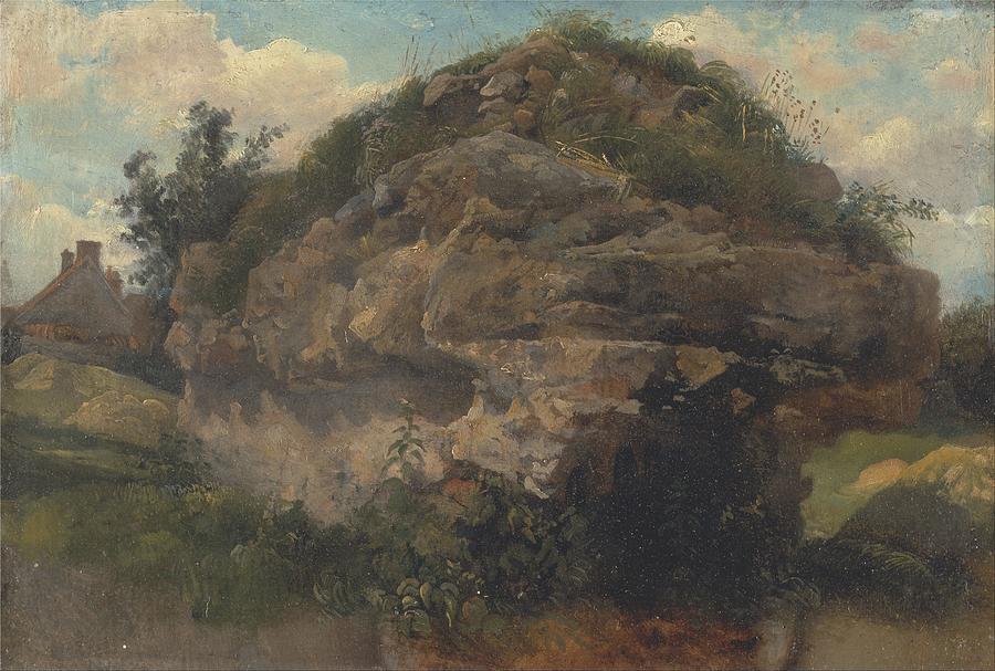 Frederick Painting - Rocky Hillside by Frederick W Watts