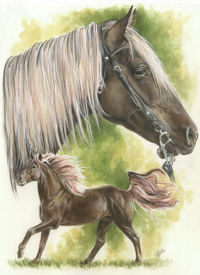 Nature Mixed Media - Rocky Mountain Horse by Barbara Keith