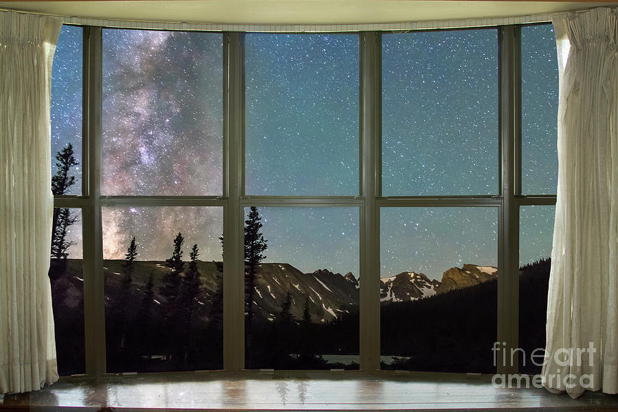Rocky Mountain Milky Way Bay Window View Photograph