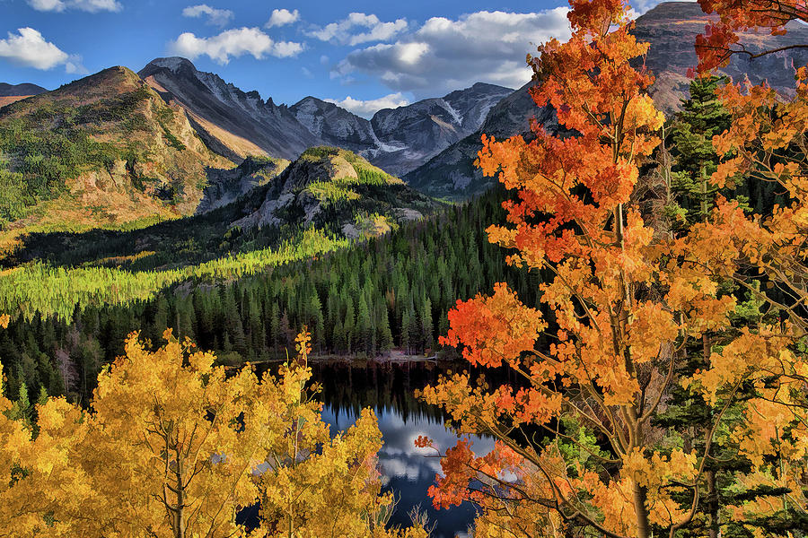Rocky Mountain National Park Bear Lake Autumn Painting by Christopher Arndt