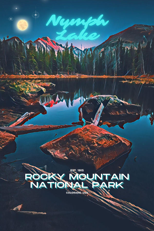 Rocky Mountain National Park - Nymph Lake Poster Photograph by Christopher Thomas