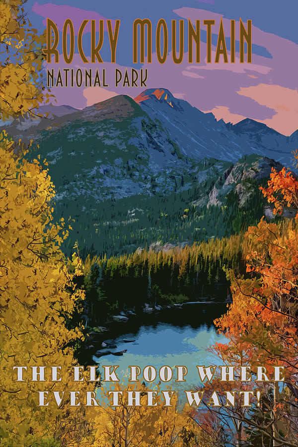 Rocky Mountain National Park Travel Poster Photograph by Ken Smith