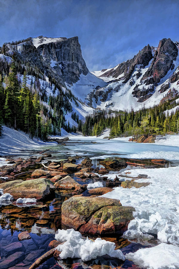 Rocky Mountain National Park Winter Painting by Christopher Arndt