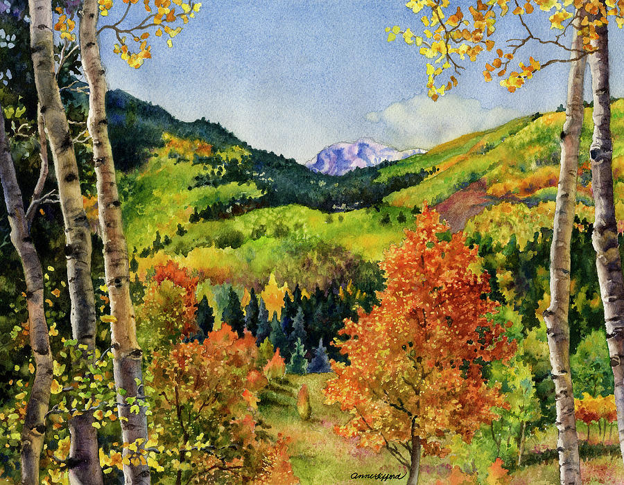 Rocky Mountain Paradise Painting by Anne Gifford
