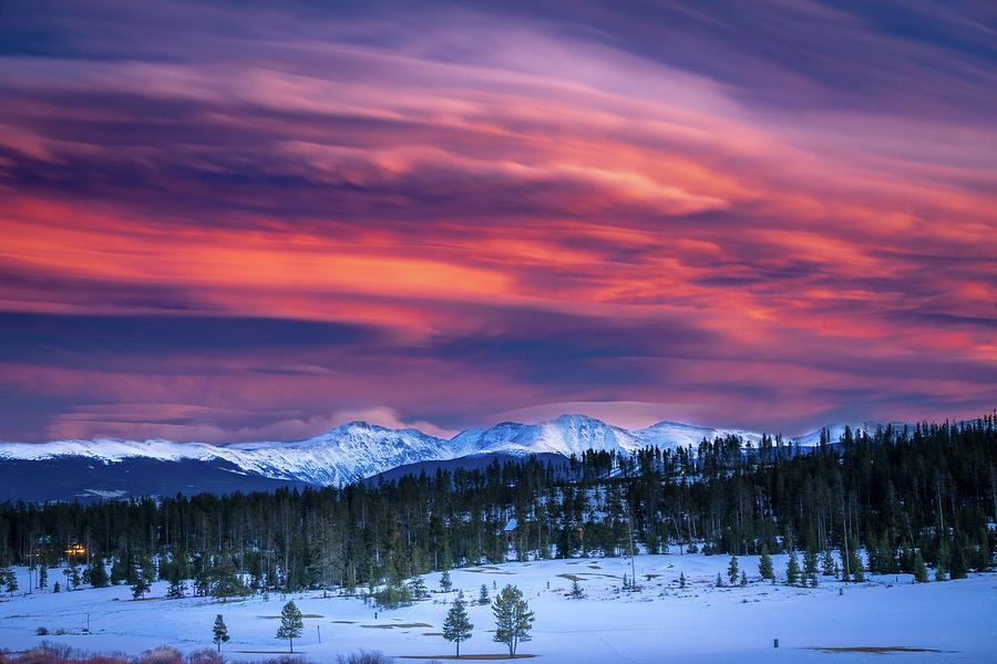 Colorado Rocky Mountain Sunset Photograph by Ian Gough - Pixels