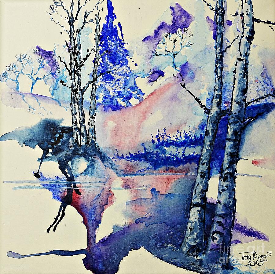 Rocky Mountain Winter 2 Painting by Tom Riggs