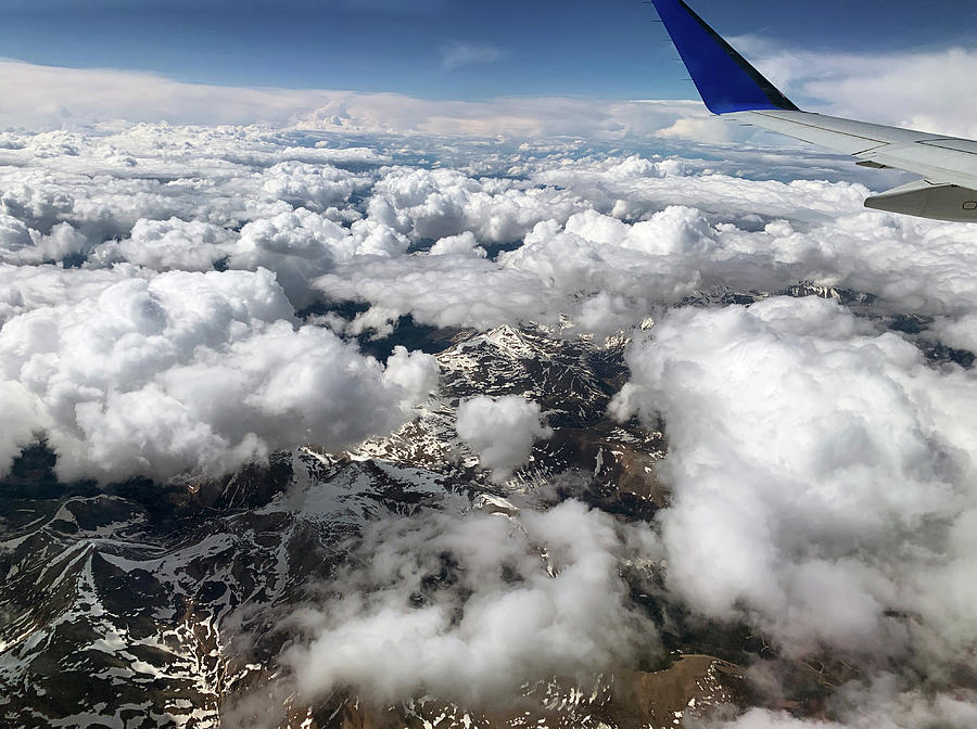 Airplane Photograph - Rocky Mountains from Airplane by Marilyn Hunt