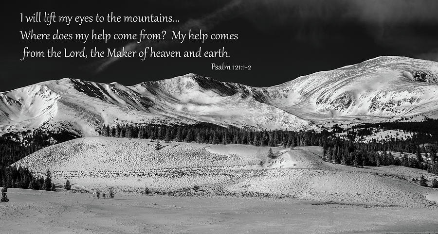 Rocky Mountains Inspiration, Black and White Photograph by Marcy Wielfaert