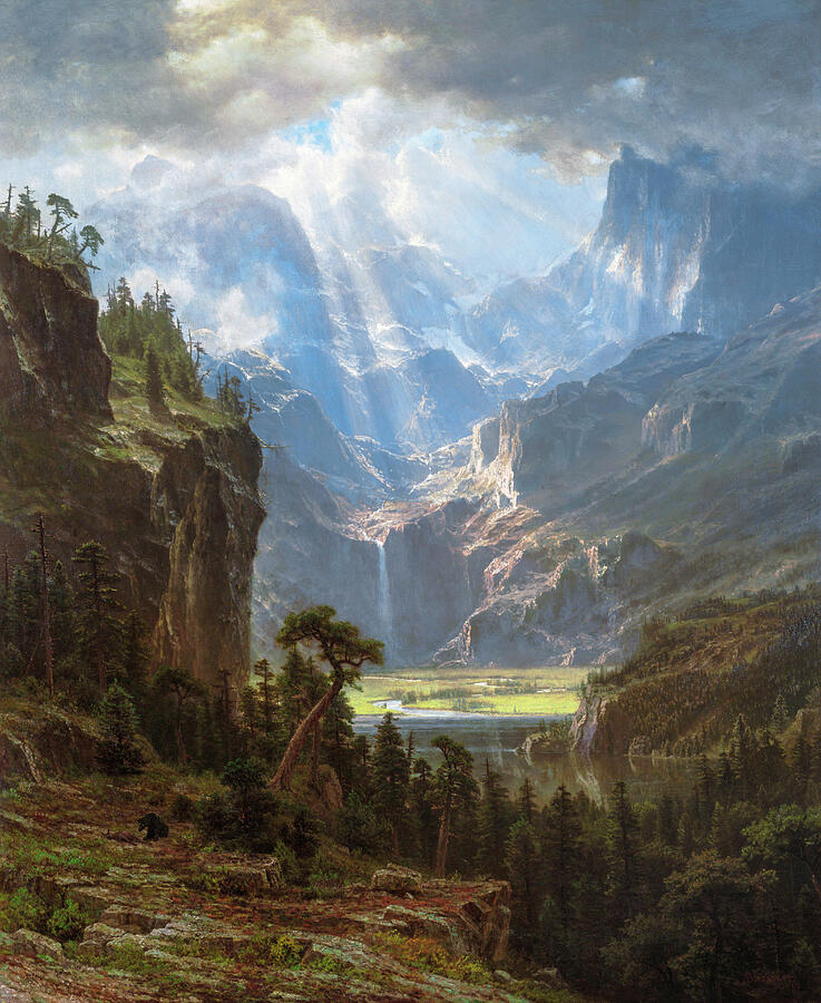 Rocky Mountains Landers Peak by Albert Bierstadt 1863 Painting by Albert bierstadt