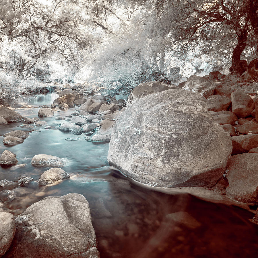 Rocky Passage of Escondido Creek - Infrared Photograph by Alexander Kunz