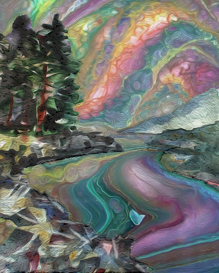 Rocky River Shoreline Digital Art by Mary Poliquin - Policain Creations