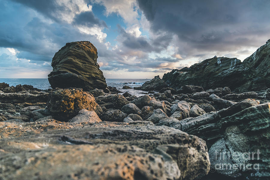 Rocky Shore Under Dramatic Sky Photograph by Abigail Diane Photography