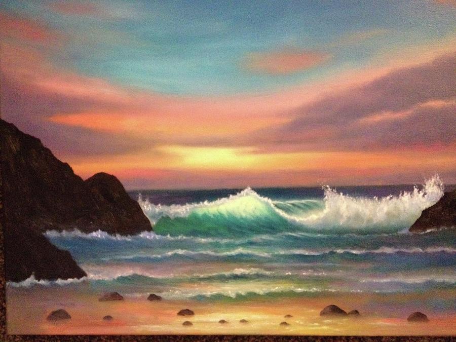 Rocky Shoreline Painting by Jose Barba | Fine Art America