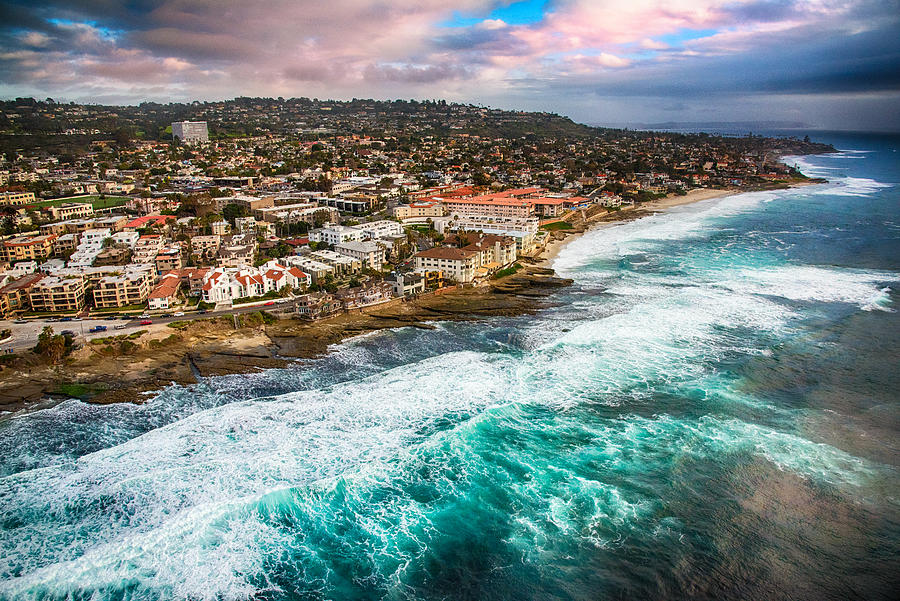 Rocky Shoreline of La Jolla California From Above Photograph by Art Wager