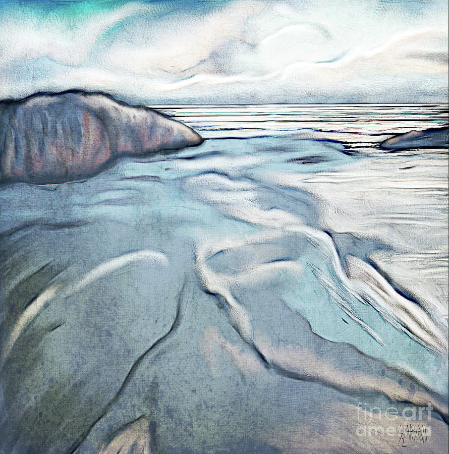 Rocky Shoreline Painting by Sannel Larson