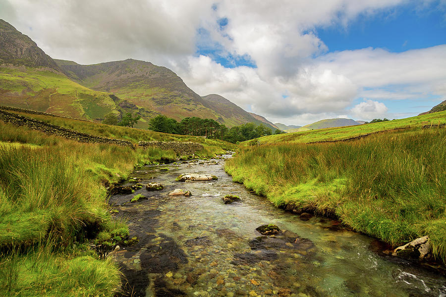Rocky Stream Leads Towards Buttermere Photograph