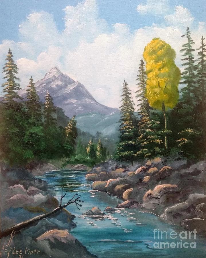 Rocky Stream Painting by Lee Piper