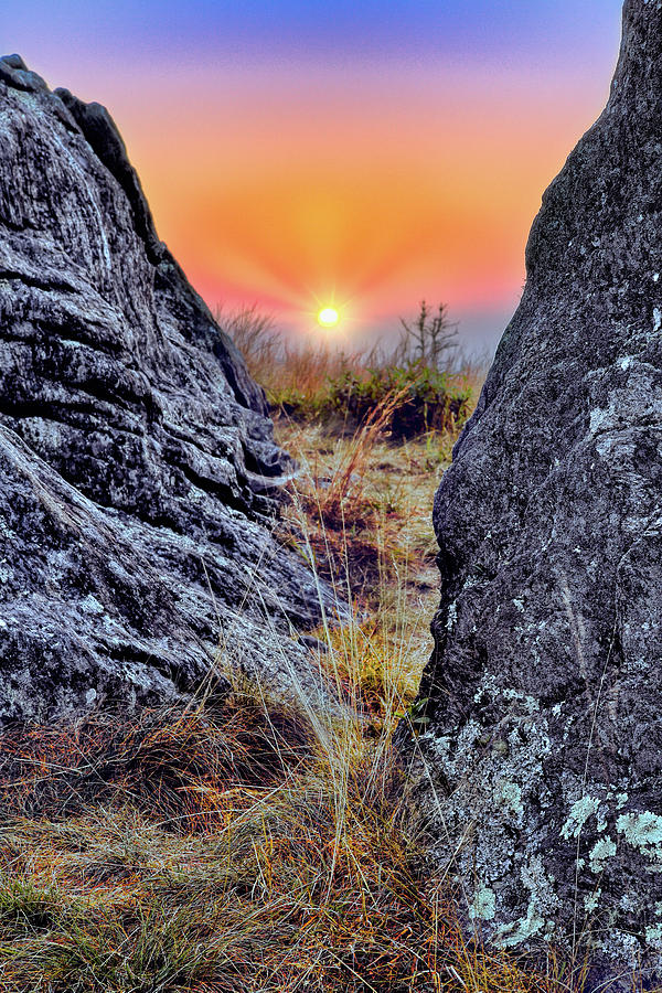 Rocky Sunrise in the Blue Ridge Photograph by Dan Carmichael