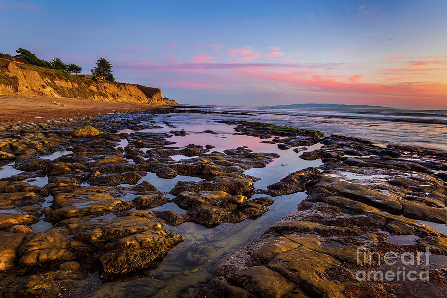 Rocky Sunset Over Shell Beach Photograph by Mimi Ditchie