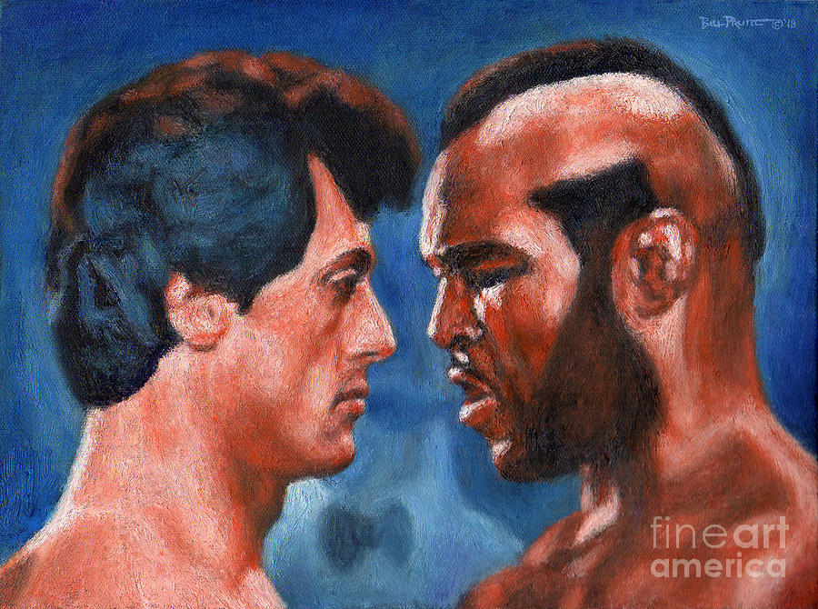 Rocky vs. Clubber Lang Painting by Bill Pruitt - Pixels Merch