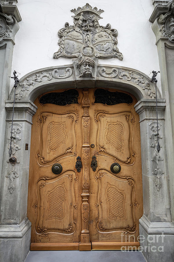 Rococo Door in Constance Photograph by Eva Lechner