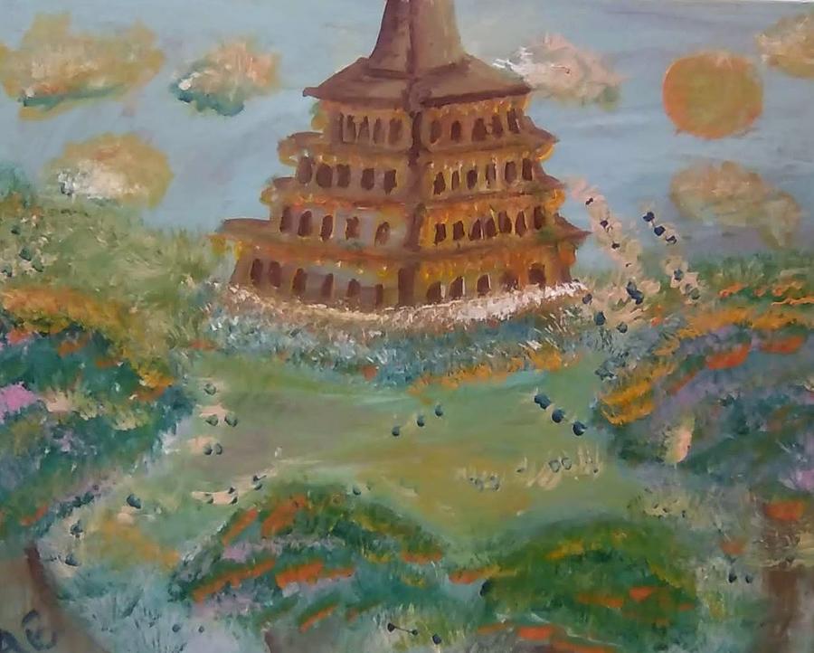 Rococo Pagoda Painting by Andrew Blitman